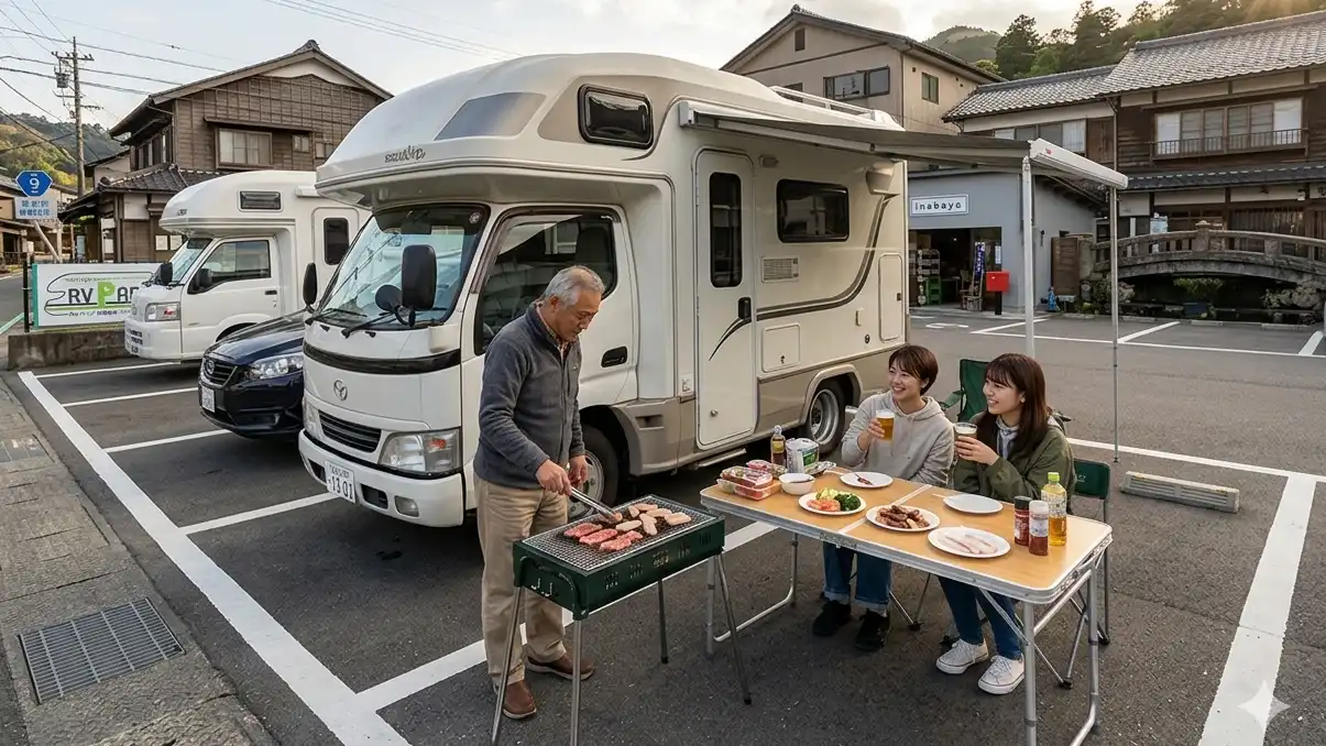 城崎温泉の車中泊イメージ